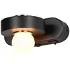 Image de Applique murale LED moderne ARPINO noire et blanche avec globe en verre, CCT 7W