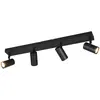 Image de Spot plafonnier moderne noir 4 spots tubulaires orientables GU10 5W Taryn RL