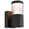 Image de Applique murale extérieure LED CCT 13W IP65 noire design tube TAGUS Trio