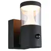 Image de Applique murale extérieure LED noire détecteur CCT 13W TAGUS Trio