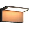 Image de Applique murale extérieure LED 13W CCT noire IP65 moderne avec auvent