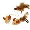 Image de Souris à ressorts lin Kerbl Nature (x2) Marron 4,5 cm 82633