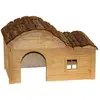 Image de Cabane pour rongeurs toit galbé Kerbl Nature Beige 40x25x25 cm 82758