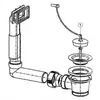 Image de Blanco Bonde d'évier avec siphon et chaînette TOP - 50 mm - Blanc
