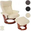 Image de Mendler Fauteuil de relaxation pivotant - Crème