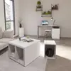 Image de FMD Bureau avec 1 tiroir - Béton/Blanc