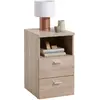 Image de MES Table d'appoint 2 tiroirs - Chêne