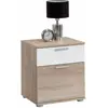 Image de Table de Chevet 2 Tiroirs Vyza 53cm Naturel