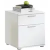 Image de Table de Chevet 2 Tiroirs Vyza 53cm Blanc