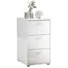 Image de FMD Table de chevet Blanc brillant