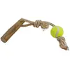 Image de Jouet pour chien bois de caféier avec corde et balle Nobby Pet Beige S 51982