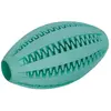 Image de Balle de rugby pour chien caoutchouc Nobby Pet Dental Line Turquoise 11x6 cm 60466