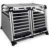 Image de Cage de transport de voiture pour chien double aluminium Nobby Pet Nouveau Design Gris 83,5x96,5x68,6 cm 62329
