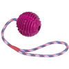 Image de Balle en caoutchouc avec corde pour chien Nobby Pet Violet 7,5 cm 62382