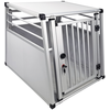Image de Cage de transport de voiture pour chien double aluminium Nobby Pet Nouveau Design Gris 65x82x66 cm 62392