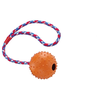 Image de Balle en caoutchouc avec cloche et corde pour chien Nobby Pet Multicolore 7 cm 69009