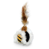 Image de Balle pour chat peluche avec plumes, avec catnip Nobby Pet Blanc 5 cm 71958