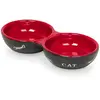 Image de Gamelle double en céramique pour chat Nobby Pet Cat Noir 130 ml 73388