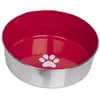Image de Gamelle pour chien en acier inoxydable Nobby Pet Heavy Paw Rouge XL 73472