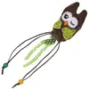 Image de Jouet peluche pour chat chouette avec boule en bois Nobby Pet Vert 25 cm 80265