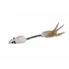 Image de Jouet pour chat bâtonnet avec hochet souris matatabi Nobby Pet Blanc 14 cm 80302