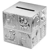 Image de Zilverstad Tirelire Cube Grand ABC - Argenté