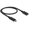 Image de Delock Câble rallonge USB-C - 50 cm - Noir