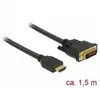 Image de Delock HDMI to DVI-D 24+1 - 1.5 m noir