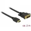 Image de Delock Câble HDMI vers DVI - 2 m - Noir