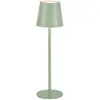 Image de Lampe de table LED intégrée rechargeable Euria, verte, 1 LED 2,5 W, 3 000 K, IP54, intensité variable