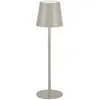 Image de Lampe de table LED intégrée rechargeable Euria Greige 1x LED 2,5W 3000K IP54 Dimmable
