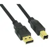 Image de InLine 34510S Câble USB 2.0 AM/BM Contacts dorés 1 m Noir