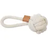 Image de Balle pour chien tressée en coton avec boucle D&D Home Harper Beige 27x10x10 cm 305/445235