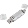 Image de Hama Clé USB 3.0/3.1 C-Laeta, 64 Go, USB-C et USB-A, Argent