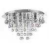 Image de Plafonnier 46 cm Chrome Acrylique Cristal Transparent 5x E14