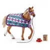 Image de Schleich Pur-sang anglais avec couverture - 42360