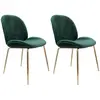Image de Lot de 2 Chaises Design Charlize 90cm Vert & Or