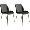 Image de Lot de 2 Chaises Design Charlize 90cm Gris & Or