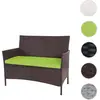 Image de Mendler Banc de jardin résine tressée - Vert