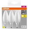 Image de Osram Lot de 3 ampoules LED E14 flamme dépolie