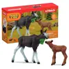 Image de Schleich figurines élan femelle et veau Wild Life