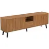 Image de En.casa Meuble TV Hedemora - Bois foncé