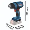 Image de Bosch GHG 18V-50 Professional Pistolet à air chaud sans fil 18 V 300 C / 500 C ( 06012A6500 ) Solo - sans batterie, sans chargeur