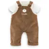 Image de T-Shirt et Salopette Ours Petit Explorateur pour poupon 36 cm