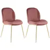 Image de Lot de 2 Chaises Design Charlize 90cm Rose & Or