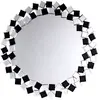 Image de Miroir Mural Design Mosaic 80cm Argent & Noir