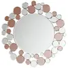 Image de Miroir Mural Design Bubble 80cm Argent & Rose