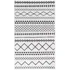 Image de Tapis Tissé Imprimé à Poils Plats Maya IV Blanc & Noir 200 x 290 cm