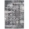 Image de Tapis Tissé Vintage à Poils Plats Saphira Gris 120 x 170 cm