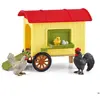 Image de Schleich Ferme World Poulailler mobile avec 3 figurines et oeufs
